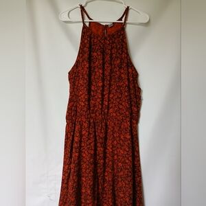 Old Navy Womens Midi Sundress Size XL Tall Color Floral Print Red Pitsy